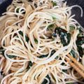 女の子mam's cooksnap of when they made ほうれん草とツナの和風パスタ.