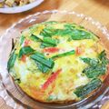 かわゆう1211's cooksnap of when they made ニラとカニカマのオープンオムレツ.