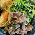 ズッキーーニ's cooksnap of when they made 牛肉と豆苗炒め.