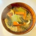 azbjbn's cooksnap of when they made ブロッコリーの茎と油揚げのお味噌汁.