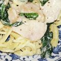あかぷり's cooksnap of when they made 鶏胸肉しめじほうれん草クリームパスタ.
