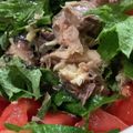 MULA's cooksnap of when they made ワンボウル♪さば缶のレタス･トマト和え☆.