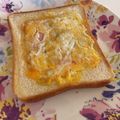 あや（｡・ｗ・｡）'s cooksnap of when they made ベーコン＊チーズ＊卵の❀朝食トースト.