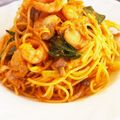 よしよしのキッチン☆'s cooksnap of when they made ＊海老のトマトクリームパスタソース＊.