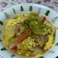 クックWZ3WQY☆'s cooksnap of when they made 白菜と鶏肉の卵とじ.
