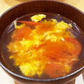 ママメイン！時々子供's cooksnap of when they made 簡単♫ミニトマトとふわふわたまごのスープ.