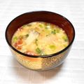 ＠迷子＠'s cooksnap of when they made 完熟トマトで♪エリンギ、かき玉のお味噌汁.