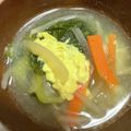 たべたべこ's cooksnap of when they made 余り物食材で！水餃子かきたまスープ.