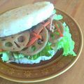 ちーまぐ's cooksnap of when they made ランチに☆簡単ライスバーガー♪.