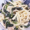 blancapure's cooksnap of when they made 【楽めし】ツナと法蓮草のクリーミィうどん.