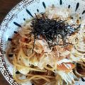 AAYAACO's cooksnap of when they made 焼きそば風♪ソース味のねぎスパゲティ.