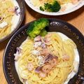 モッパ's cooksnap of when they made シーフードミックスで簡単クリームパスタ！.