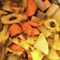 みちばたの花's cooksnap of when they made ごぼう、人参、大根とちくわの煮物.