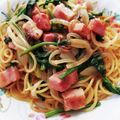 PPたかPP's cooksnap of when they made ✿ゴロゴロベーコン✿和風パスタ.
