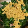 もだえもん's cooksnap of when they made ほうれん草と卵とベーコンのバターソテー.