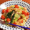 ＊＊もっさん＊＊'s cooksnap of when they made 混ぜるだけ簡単！トマトと小松菜のパスタ.
