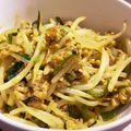 ロミみ's cooksnap of when they made もやしとミンチのカレーしょうゆ炒め.