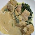 たむぅぅぅ's cooksnap of when they made ほうれん草とチキンのクリームチーズソテー.