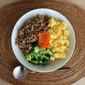 R2016's cooksnap of when they made 春香る♪蕗の薹と菜の花の3色そぼろ丼.