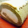 ふぉんわか's cooksnap of when they made 抹茶とマロンクリームのロールケーキ.