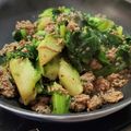ｸﾏﾘｴ's cooksnap of when they made 祝蕾(子持ち高菜)と豚挽き肉の豆鼓醤炒め.