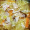 ねこはん's cooksnap of when they made 簡単キャベツとベーコンの白だしスープ.