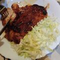 クックPDVU5G☆'s cooksnap of when they made 鶏もも肉カリカリ焼き☆ニンニクチップ添え.