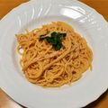 楽園主義's cooksnap of when they made 簡単☆生クリーム無し！絶品明太子パスタ.