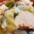 お塩と砂糖's cooksnap of when they made 鶏ミンチ団子とキャベツの優し気スープ春雨.