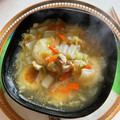 sakutakuhitoshu's cooksnap of when they made 焼き餅でおこげ風♪温野菜しょうがスープ.