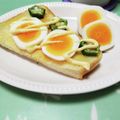 ぱふ♪'s cooksnap of when they made ゆで卵とオクラのマヨネーズトースト.