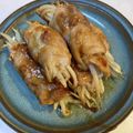 yu🐓's cooksnap of when they made もやし豚肉巻き。ピリ辛照り焼き！お弁当に.