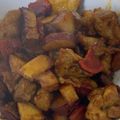 kinkinsan's cooksnap of when they made けい肉のさつまいものうまに★神戸学校給食.