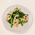 クックEBXFTK☆'s cooksnap of when they made れんこんとほうれん草ガーリックバター醤油.