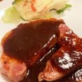 びわすけキッチン's cooksnap of when they made ★簡単！特製ソースでロースハムステーキ♪.