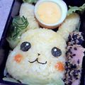 ひめポ's cooksnap of when they made ピカチューおにぎり☆キャラ弁☆.