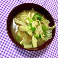 ふたごゆき's cooksnap of when they made えのきとキャベツの味噌汁♪.