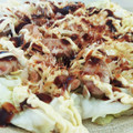 τомоко's cooksnap of when they made 餅とキャベツと卵のお好み焼き　超簡単！.