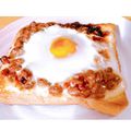 しましま＊ここあ's cooksnap of when they made 納豆玉子トースト.