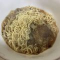 papikun's cooksnap of when they made サッポロ一番醤油でコロッケラーメン.