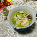 Laufen's cooksnap of when they made たっぷりきのこと白菜と鶏つくねのスープ.