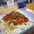 ayayahoney's cooksnap of when they made 美味！挽肉とピーマンのジャージャーうどん.