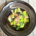 yukarin222's cooksnap of when they made 青梗菜とベーコンのにんにく醤油炒め.