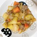 こーやんたん's cooksnap of when they made 大根と人参のそぼろ煮.
