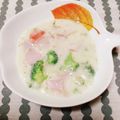 ﾁｲﾁｬﾝﾏﾏ's cooksnap of when they made 白菜とハムとブロッコリーのミルクシチュー.