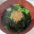 わたるんママ's cooksnap of when they made 簡単！鶏ガラわかめレタススープ！卵無しも.