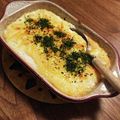 ハチワレねこ's cooksnap of when they made 長芋と豆腐の明太子焼き.