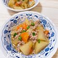 オウジリリノエ's cooksnap of when they made 大根と人参のそぼろ煮.