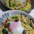 toco*'s cooksnap of when they made 豆乳カルボナーラ.