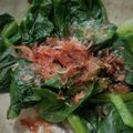 ヨシヨッシー's cooksnap of when they made 給食の「小松菜の酢の物」♡シンプルおかか.